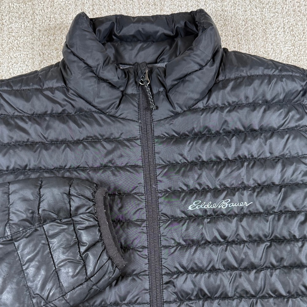 Eddie Bauer Mens Ssmall Black EB650 Down Insulated Puffer Jacket *Read